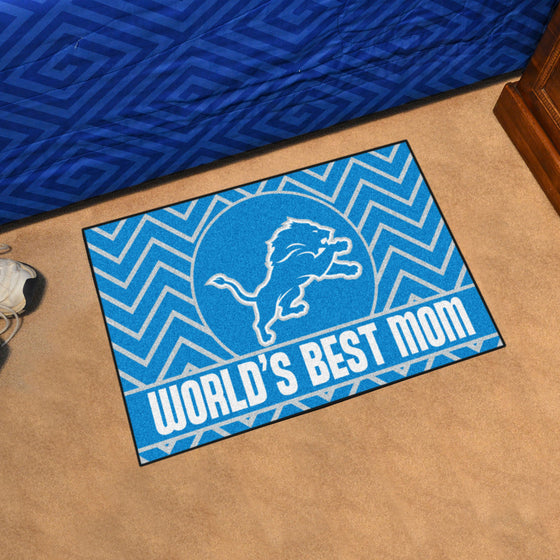 Detroit Lions Starter Mat Accent Rug - 19in. x 30in. World's Best Mom Starter Mat