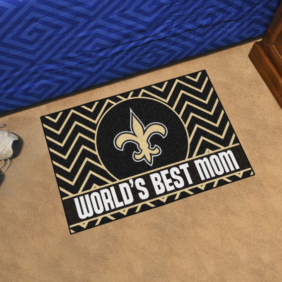 New Orleans Saints Starter Mat Accent Rug - 19in. x 30in. World's Best Mom Starter Mat
