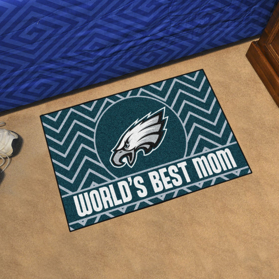 Philadelphia Eagles Starter Mat Accent Rug - 19in. x 30in. World's Best Mom Starter Mat