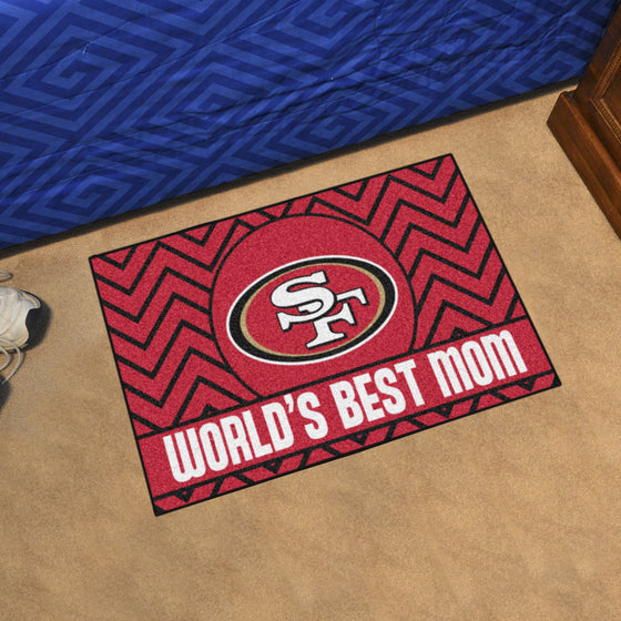 San Francisco 49ers Starter Mat Accent Rug - 19in. x 30in. World's Best Mom Starter Mat