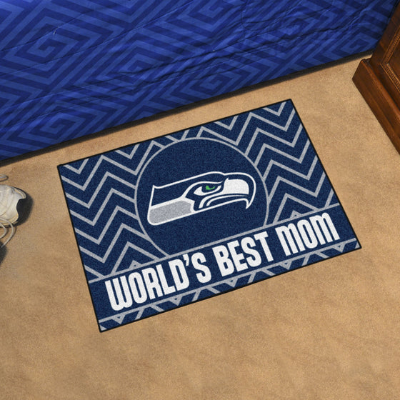 Seattle Seahawks Starter Mat Accent Rug - 19in. x 30in. World's Best Mom Starter Mat