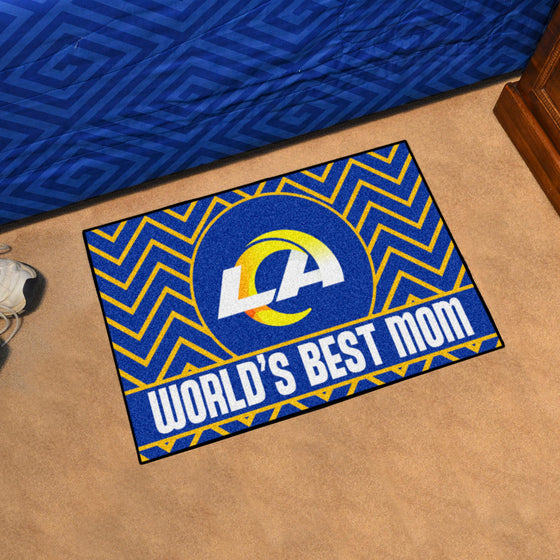 Los Angeles Rams Starter Mat Accent Rug - 19in. x 30in. World's Best Mom Starter Mat