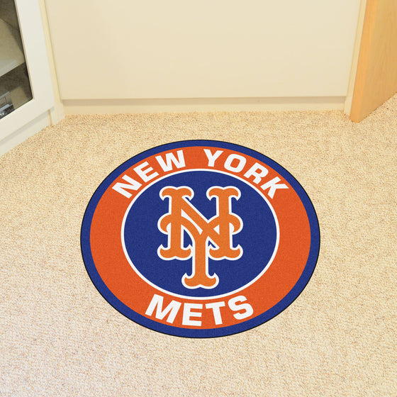 New York Mets Roundel Rug - 27in. Diameter