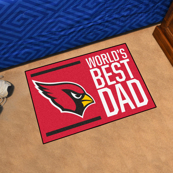 Arizona Cardinals Starter Mat Accent Rug - 19in. x 30in. World's Best Dad Starter Mat