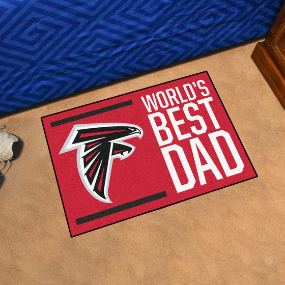 Atlanta Falcons Starter Mat Accent Rug - 19in. x 30in. World's Best Dad Starter Mat