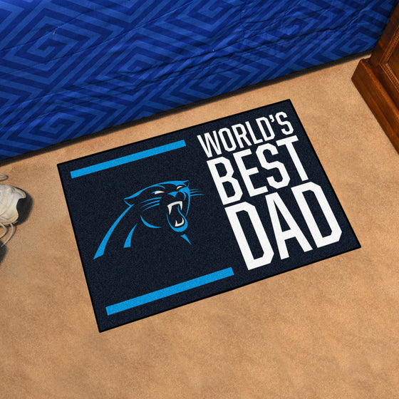 Carolina Panthers Starter Mat Accent Rug - 19in. x 30in. World's Best Dad Starter Mat