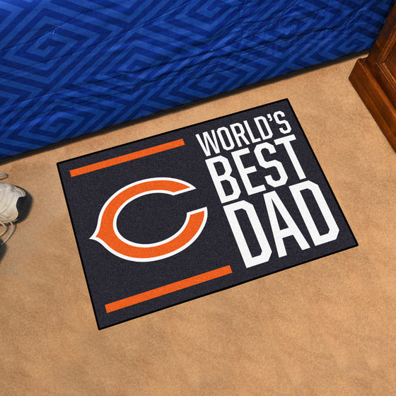 Chicago Bears Starter Mat Accent Rug - 19in. x 30in. World's Best Dad Starter Mat