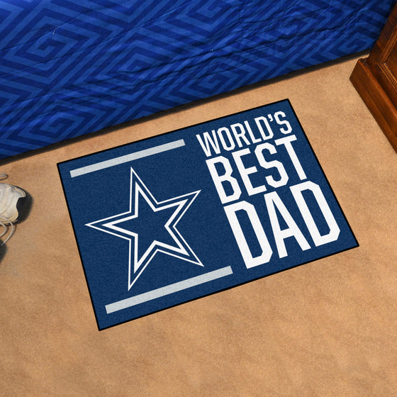 Dallas Cowboys Starter Mat Accent Rug - 19in. x 30in. World's Best Dad Starter Mat