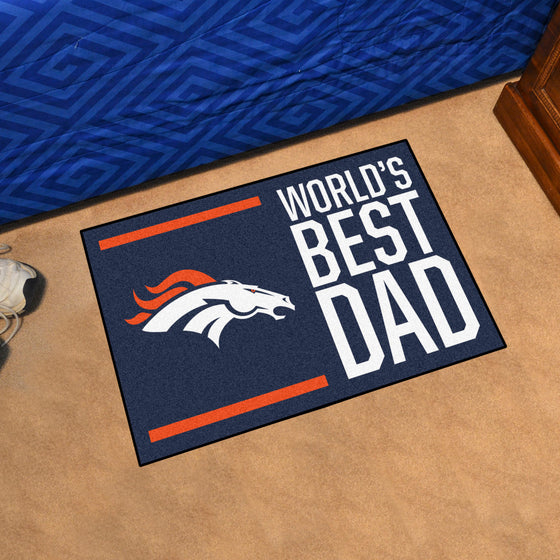 Denver Broncos Starter Mat Accent Rug - 19in. x 30in. World's Best Dad Starter Mat