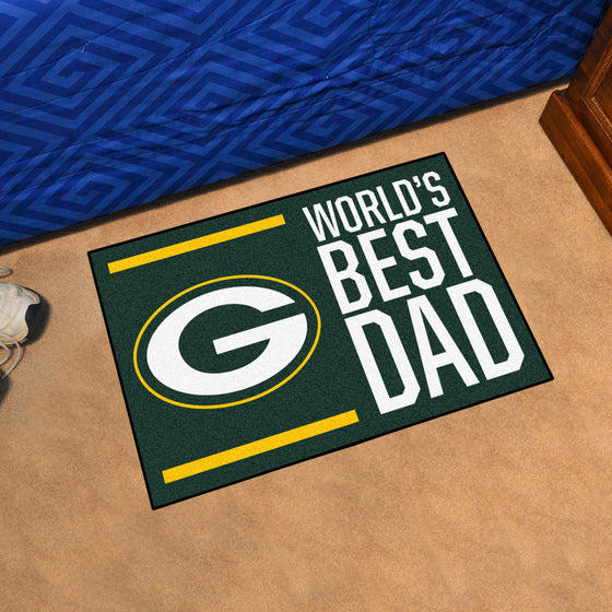 Green Bay Packers Starter Mat Accent Rug - 19in. x 30in. World's Best Dad Starter Mat