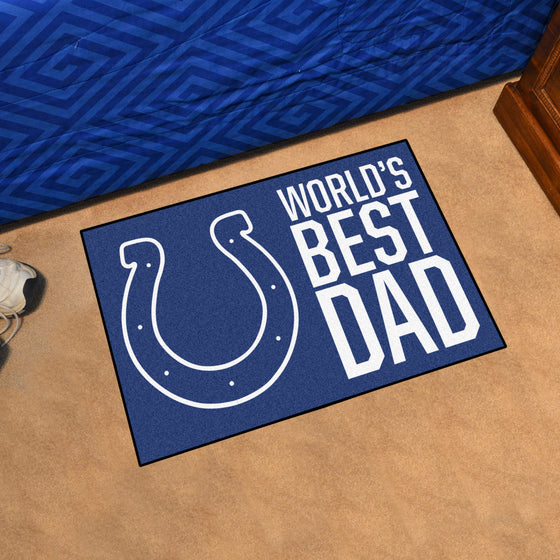 Indianapolis Colts Starter Mat Accent Rug - 19in. x 30in. World's Best Dad Starter Mat