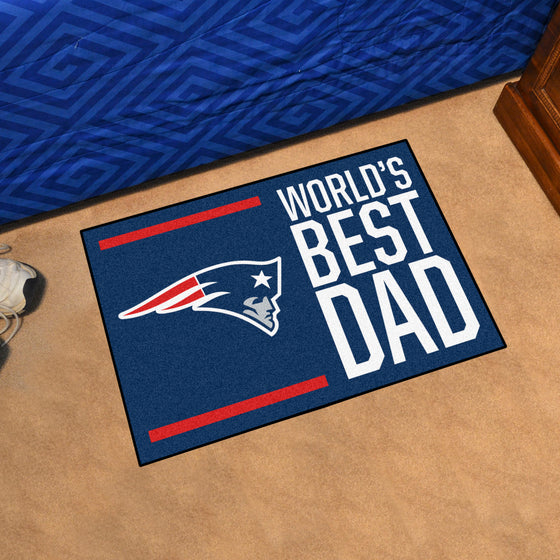 New England Patriots Starter Mat Accent Rug - 19in. x 30in. World's Best Dad Starter Mat