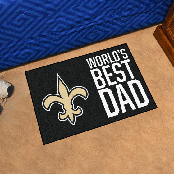 New Orleans Saints Starter Mat Accent Rug - 19in. x 30in. World's Best Dad Starter Mat