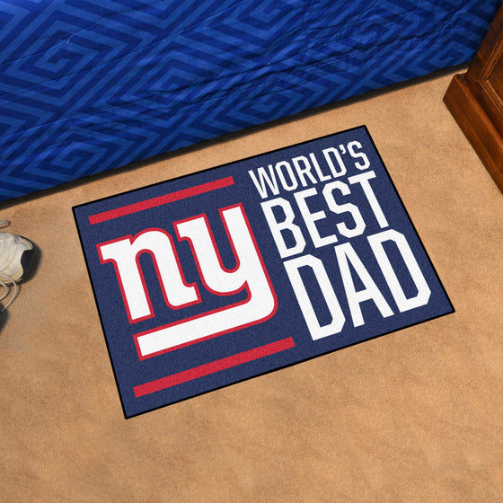 New York Giants Starter Mat Accent Rug - 19in. x 30in. World's Best Dad Starter Mat