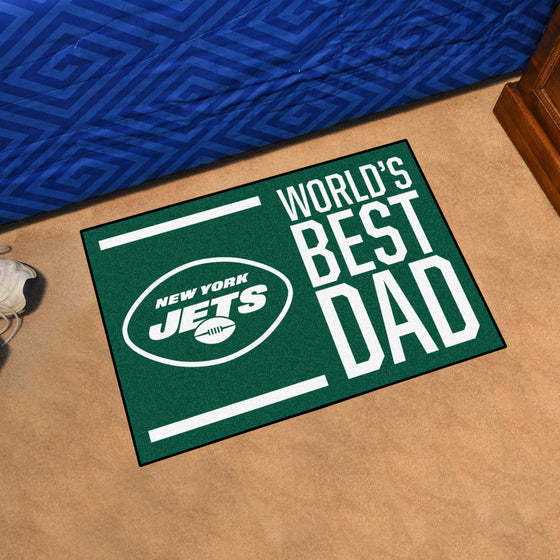 New York Jets Starter Mat Accent Rug - 19in. x 30in. World's Best Dad Starter Mat