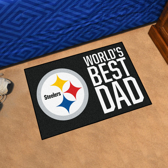 Pittsburgh Steelers Starter Mat Accent Rug - 19in. x 30in. World's Best Dad Starter Mat