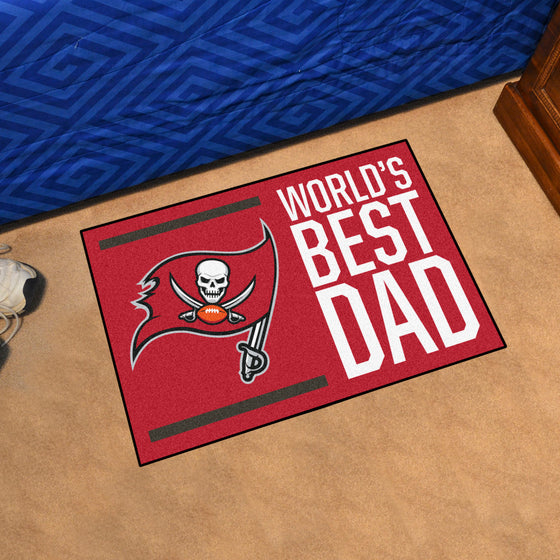 Tampa Bay Buccaneers Starter Mat Accent Rug - 19in. x 30in. World's Best Dad Starter Mat