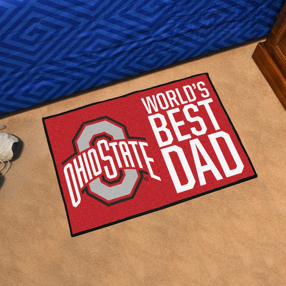 Ohio State Buckeyes Starter Mat Accent Rug - 19in. x 30in. World's Best Dad Starter Mat