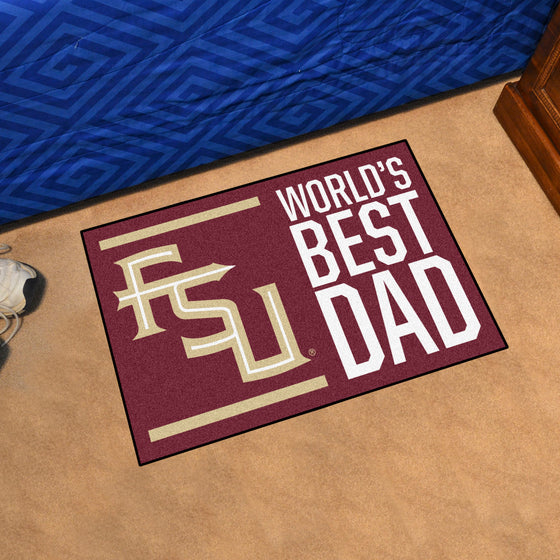 Florida State Seminoles Starter Mat Accent Rug - 19in. x 30in. World's Best Dad Starter Mat