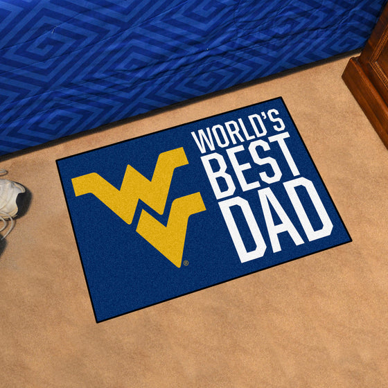 West Virginia Mountaineers Starter Mat Accent Rug - 19in. x 30in. World's Best Dad Starter Mat