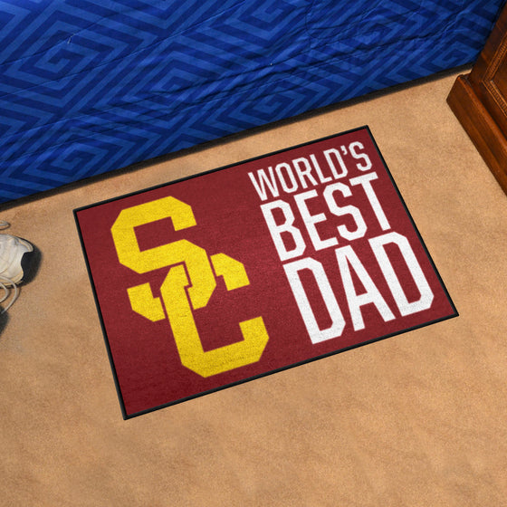 Southern California Trojans Starter Mat Accent Rug - 19in. x 30in. World's Best Dad Starter Mat