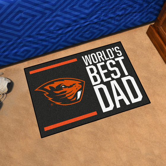 Oregon State Beavers Starter Mat Accent Rug - 19in. x 30in. World's Best Dad Starter Mat