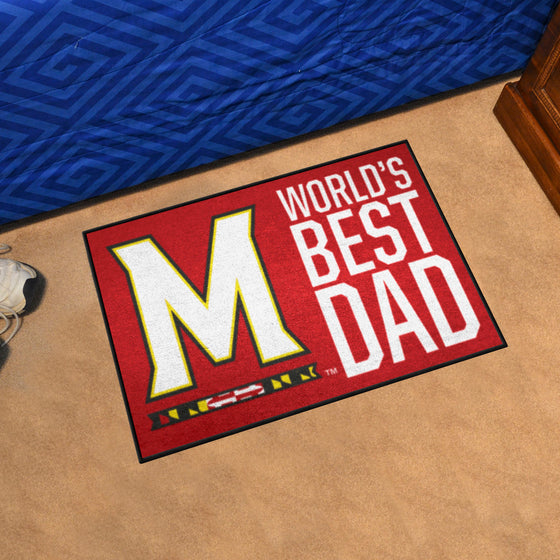 Maryland Terrapins Starter Mat Accent Rug - 19in. x 30in. World's Best Dad Starter Mat