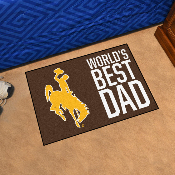 Wyoming Cowboys Starter Mat Accent Rug - 19in. x 30in. World's Best Dad Starter Mat