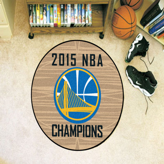 Golden State Warriors Basketball Rug - 27in. Diameter