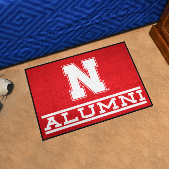 Nebraska Cornhuskers Starter Mat Accent Rug - 19in. x 30in. Alumni Starter Mat