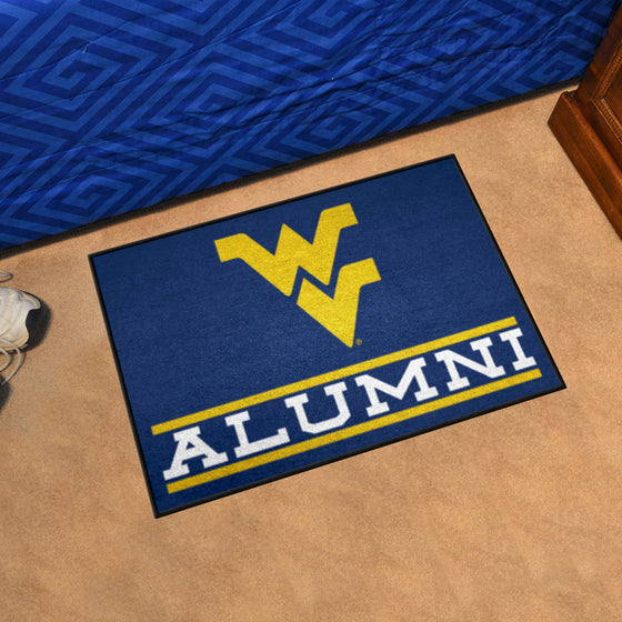 West Virginia Mountaineers Starter Mat Accent Rug - 19in. x 30in. Alumni Starter Mat