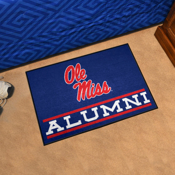 Ole Miss Rebels Starter Mat Accent Rug - 19in. x 30in. Alumni Starter Mat