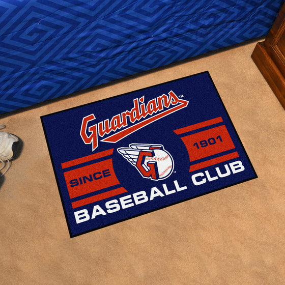 Cleveland Guardians Starter Mat Accent Rug - 19in. x 30in., Uniform Design