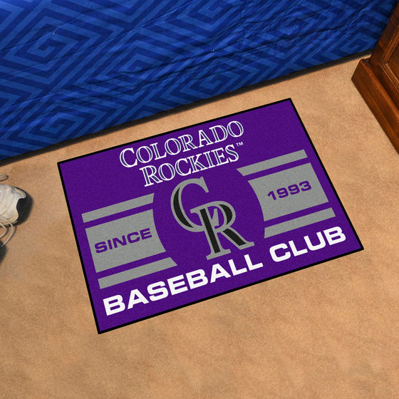 Colorado Rockies Starter Mat Accent Rug - 19in. x 30in., Uniform Design