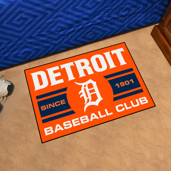 Detroit Tigers Starter Mat Accent Rug - 19in. x 30in., Uniform Design