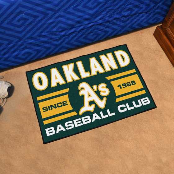 Oakland Athletics Starter Mat Accent Rug - 19in. x 30in., Uniform Design