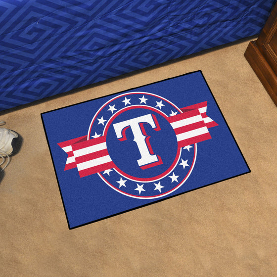 Texas Rangers Starter Mat Accent Rug - 19in. x 30in. Patriotic Starter Mat