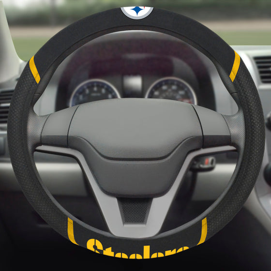 Pittsburgh Steelers Embroidered Steering Wheel Cover