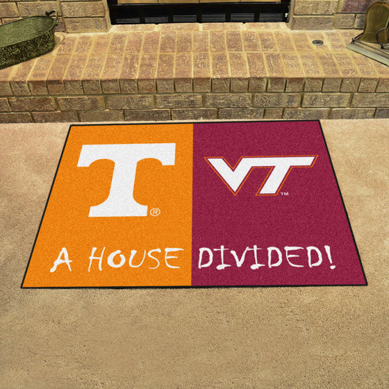 House Divided - Tennessee / Virginia Tech House Divided House Divided Rug - 34 in. x 42.5 in.