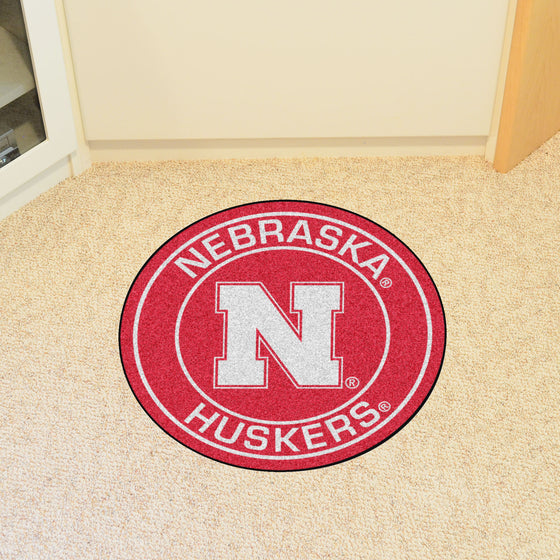 Nebraska Cornhuskers Roundel Rug - 27in. Diameter