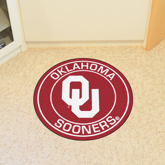 Oklahoma Sooners Roundel Rug - 27in. Diameter