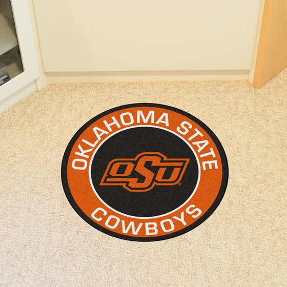 Oklahoma State Cowboys Roundel Rug - 27in. Diameter