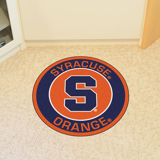 Syracuse Orange Roundel Rug - 27in. Diameter