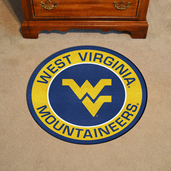 West Virginia Mountaineers Roundel Rug - 27in. Diameter