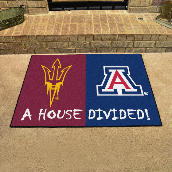 House Divided - Arizona State / Arizona House Divided House Divided Rug - 34 in. x 42.5 in.