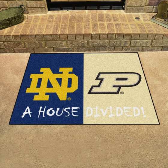 House Divided - Notre Dame / Purdue House Divided House Divided Rug - 34 in. x 42.5 in.