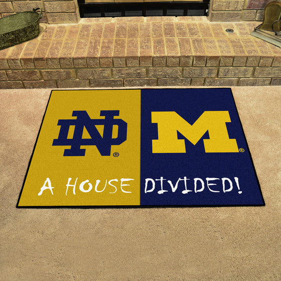 House Divided - Notre Dame / Michigan House Divided House Divided Rug - 34 in. x 42.5 in.