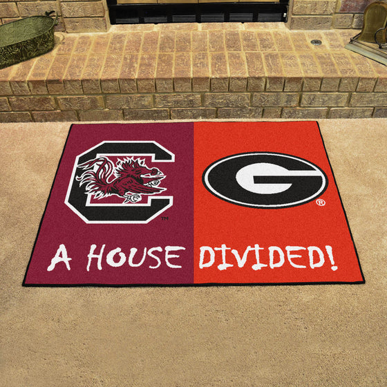 House Divided - South Carolina / Georgia House Divided House Divided Rug - 34 in. x 42.5 in.