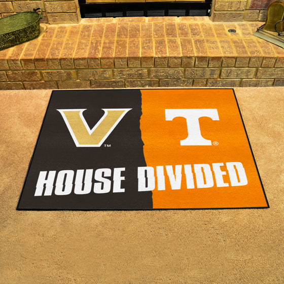 House Divided - Vanderbilt / Tennessee House Divided House Divided Rug - 34 in. x 42.5 in.