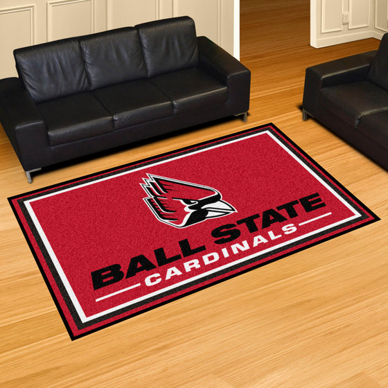 Ball State Cardinals 5ft. x 8 ft. Plush Area Rug